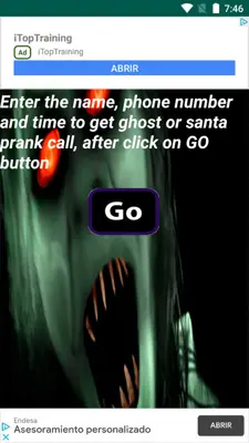 Ghost call prank android App screenshot 3